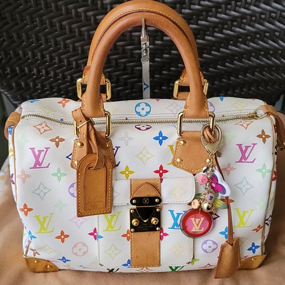 💖💛💙💕Louis Vuitton Multicolor Speedy 30💕💚💙💜 - Picture 3 of 17